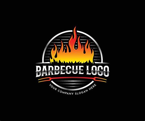 Barbecue Creative Logo Design Bbq Grill Vector Logo Design Template