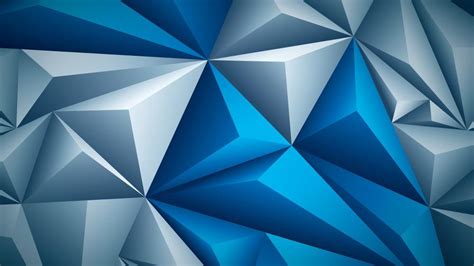 3d Blue Triangles Wallpaper Backiee