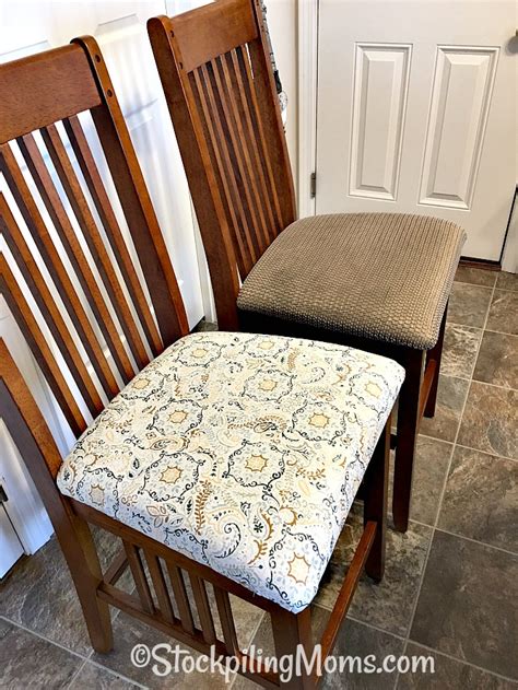 How To Redo The Fabric On Kitchen Chairs Reupholster Chair Dining