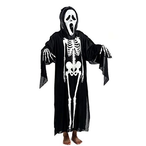 Foxnovo Halloween Schädel Skelett Geist Kleidung Screaming Ghost Maske