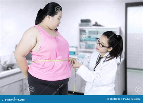 Doctor Examining A Patient Obesity Stock Image Image Of Anxiety