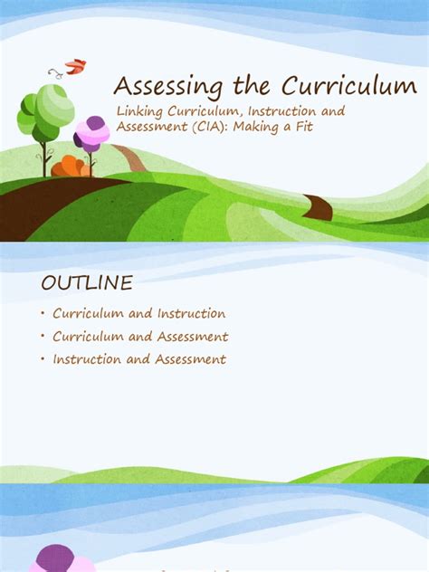 Linking Curriculum Instructions And Assessment Cia Making A Fit Pdf