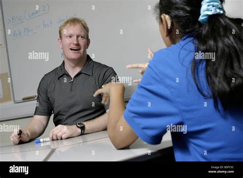 Deaf Teacher Deaf Student Hi Res Stock Photography And Images Alamy