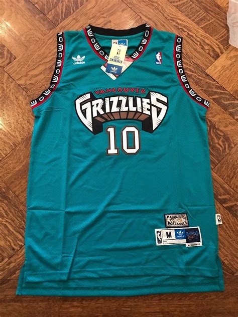 Grizzlies unveil throwback jerseys and court. NWT Mike Bibby #10 Vancouver Grizzlies Throwback Basketball Jersey Green Men #VancouverGrizzlies ...