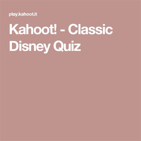 41 Best Photos Disney Movie Trivia Kahoot Kahoot Play This Quiz Now