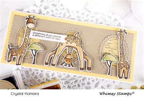 Giraffe Hello Clear Stamps In 2021 Whimsy Stamps Clear Stamps Stamp