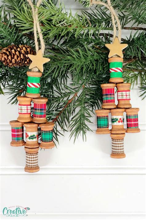 Wooden Spool Christmas Ornaments Easy Peasy Creative Ideas