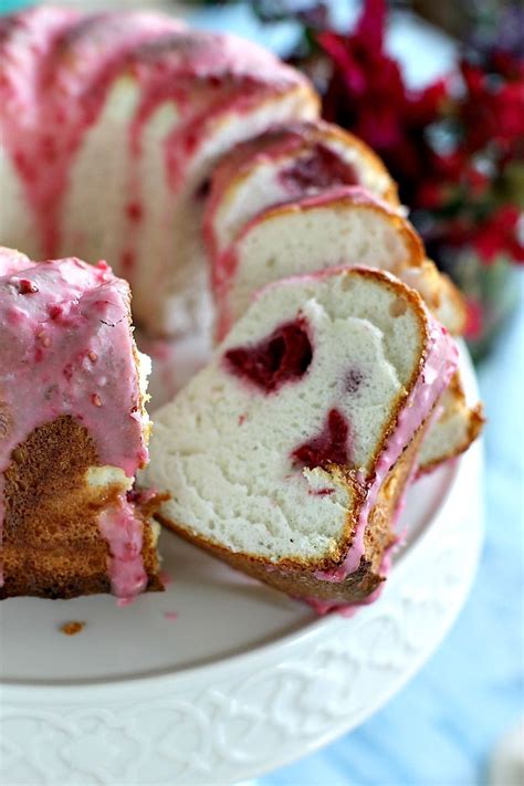 This angel food cake is indeed divinely delicious. Raspberry Angel Food Cake VIDEO - Sweet and Savory Meals ...