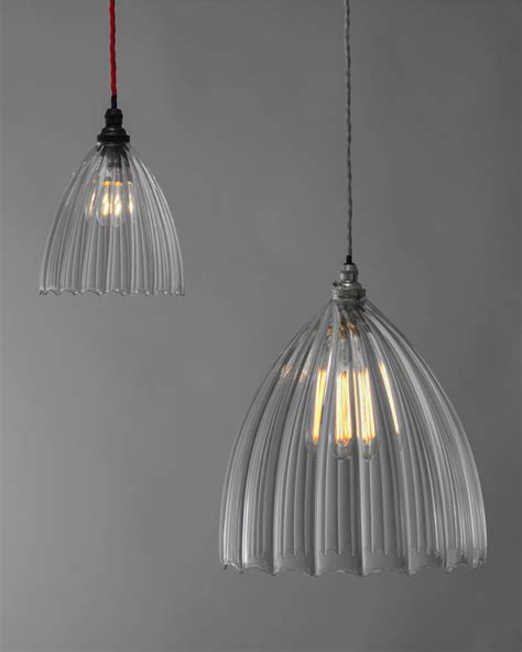With a clean white finish and three frosted ribbed glass shades. Ledbury Ribbed Glass Pendant in 2020 | Glass pendant light ...