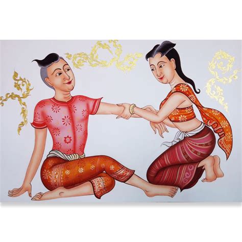 Ancient Thai Massage Painting Thai Folk Art Online L Royal Thai Art
