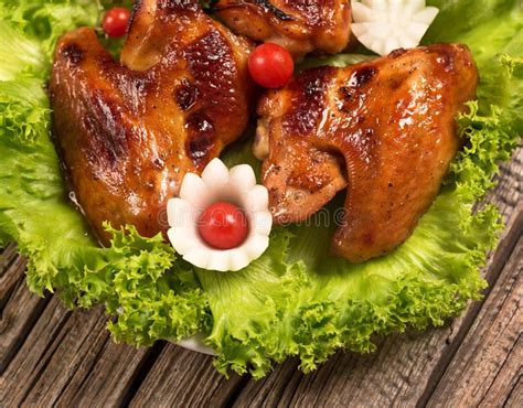 Baked Chicken Wings Stock Image Image Of Cuisine Chicken 110185969