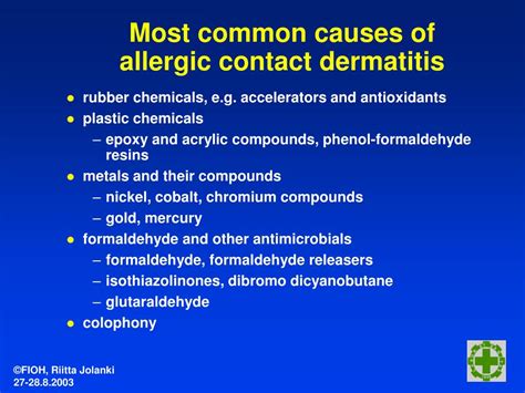 Acd and irritant contact dermatitis often occur together. PPT - Allergic contact dermatitis the most common ...
