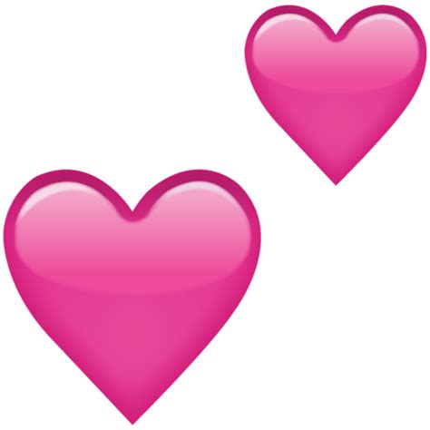 Two Pink Hearts Emoji Pink Heart Emoji Heart Emoji Pink Heart