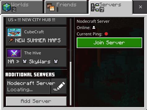 Minecraft Bedrock Edition Server Telegraph
