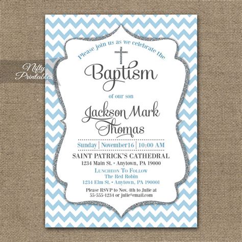Find lovely baptism invitations perfect for a christening. Invitaciones de bautismo azul - azul bebé imprimibles ...