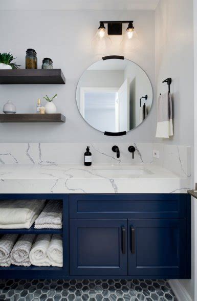 Embracing Color Of The Year 20 Lovely Bathroom Vanities In Blue Decoist