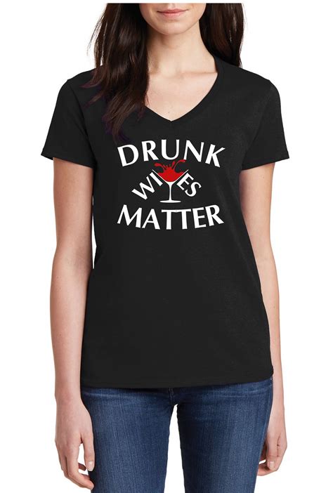 womens v neck drunk wives matter t shirt halloween drunk lives matter funny t shirt mama