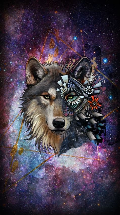 Galaxy Wolf Animal Wallpaper