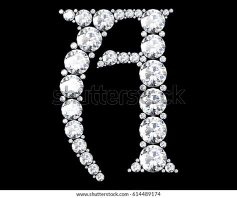 Diamond Alphabet Letters 3d Rendering Stock Illustration 614489174