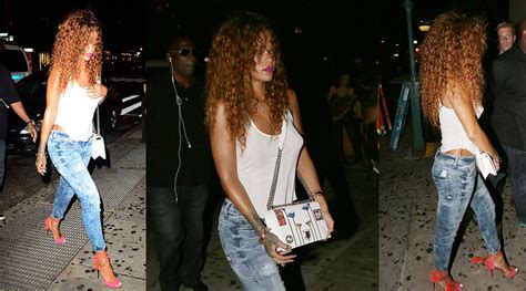 Rihanna Braless Candids At 1oak In New York Hot Celebs