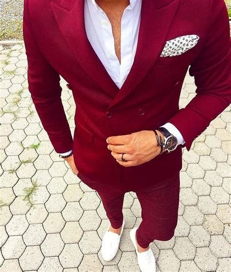 Red Suit White Shirt And Shoes 24008 Redsuit