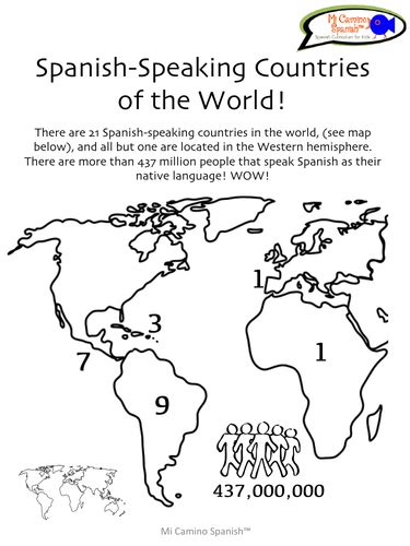 Spanish Speaking Countries Of The World Teaching Resources