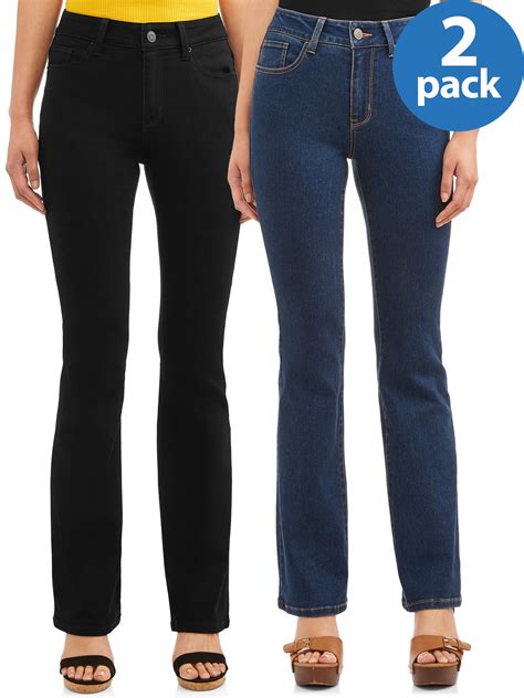 No Boundaries Juniors Mid Rise Bootcut Jeans Pack Walmart Com
