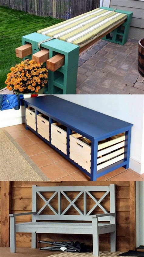 21 Gorgeous Easy Diy Benches Indoor And Outdoor Diy Storage Bench