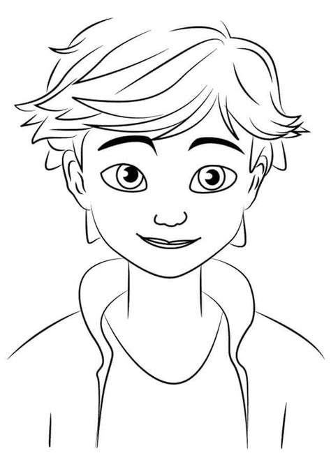 Free Printable Miraculous Ladybug and Cat Noir Coloring Pages
