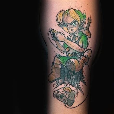 90 Zelda Tattoos Für Männer Cool Gamer Ink Design Ideen Mann Stil