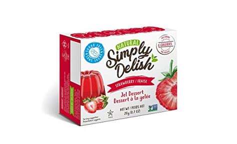 simply delish dessert jel strawberry 0 7 ounce 20g grocery and gourmet food