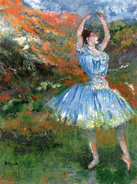 Blue Dancer At The Ballet Edgar Degas 1891 Private Collection Painting