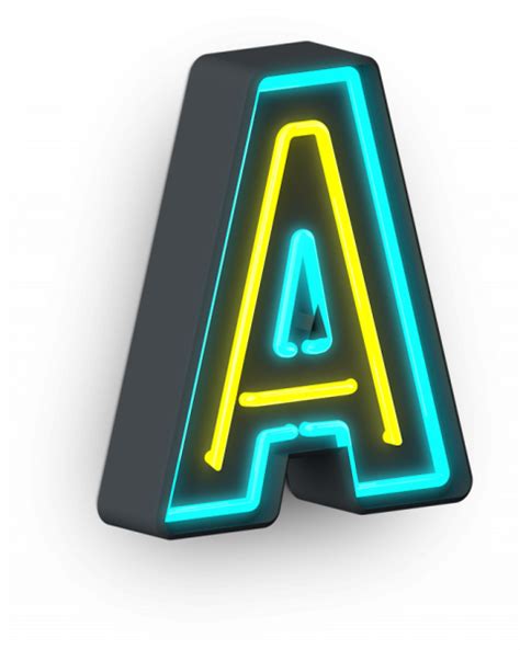 A Neon Alphabet Letter Transparent Background Png Clipart Total Png