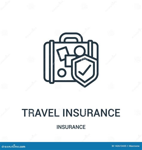Travel Insurance Icon Vector From Insurance Collection Thin Line