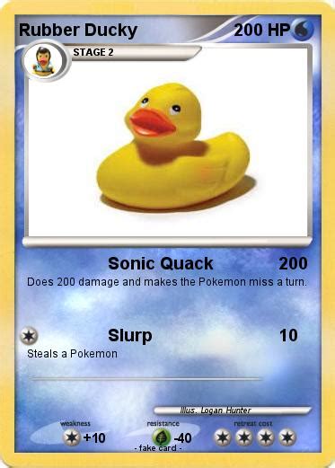Pokémon Rubber Ducky 21 21 Sonic Quack My Pokemon Card