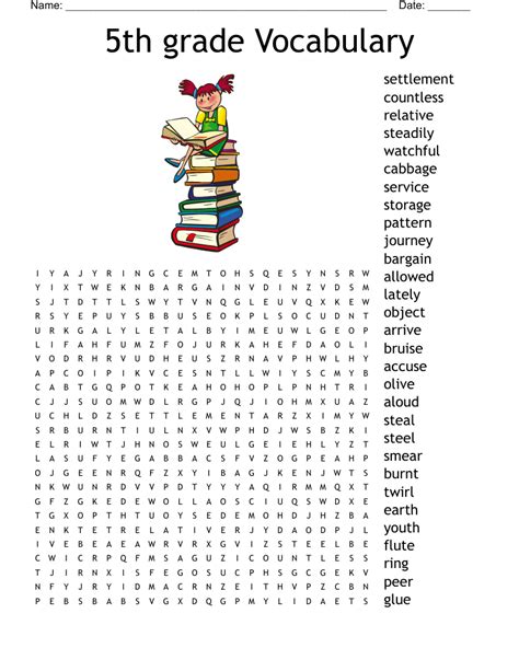 5th Grade Vocabulary Word Search Wordmint