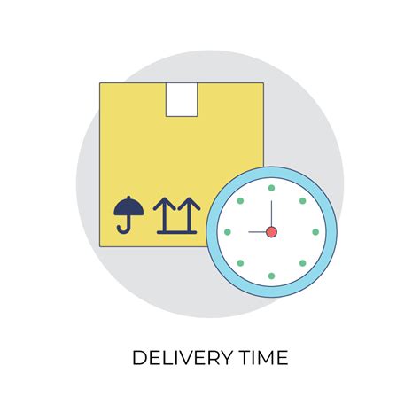 Delivery Time Flat Color Icon Pikvector