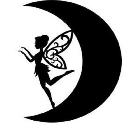 Items Similar To Fairy On Moon Silhouette Decal Car Decal Window