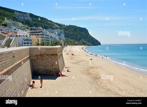 Sesimbra Beach Portugal Stock Photo Alamy