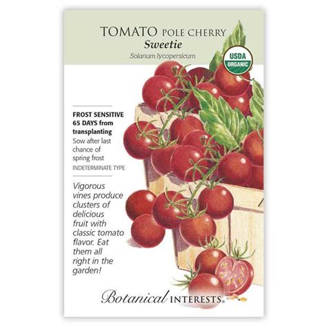 Botanical Interest Organic Sweetie Pole Cherry Tomato Seeds