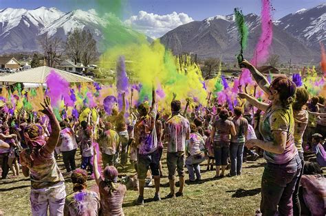 Filea Celebration Of Holi Festival Of Colors Utah United States 2013