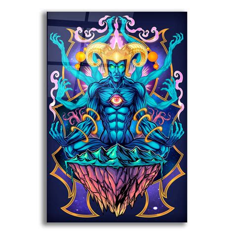 Trinx Psychedelic Meditating God On Plastic Acrylic By Flyland