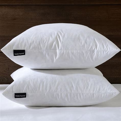 Basic Home 26x26 Euro Throw Pillow Inserts Down Feather Pillow Inserts