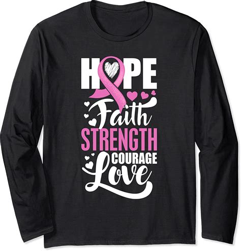 Hope Faith Strength Courage Love Breast Cancer Awareness