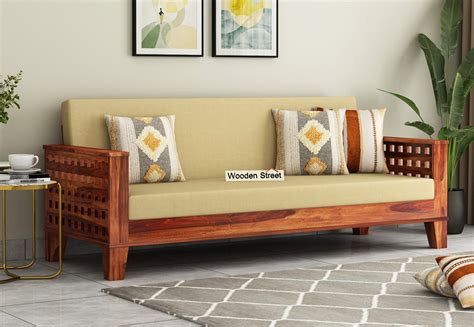 Click here to change your country and language. Buy Cyprus Sofa Cum Bed (King Size, Honey Finish) Online ...
