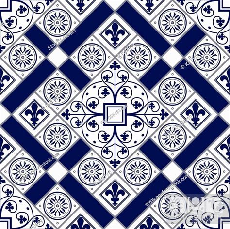 Vector Illustration Of Moroccan Tiles Seamless Pattern For Design