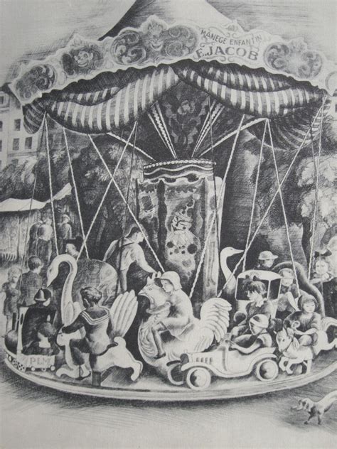 Carousel Drawing By Howard Drawings Tapestry Carousel