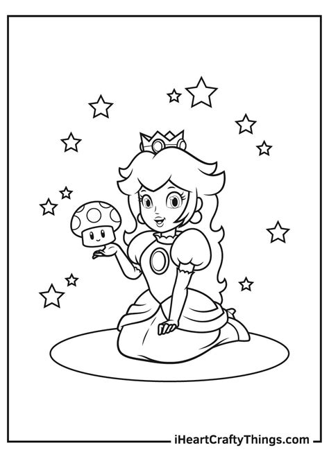 Princess Peach Coloring Pages Super Mario Coloring Pages Mario