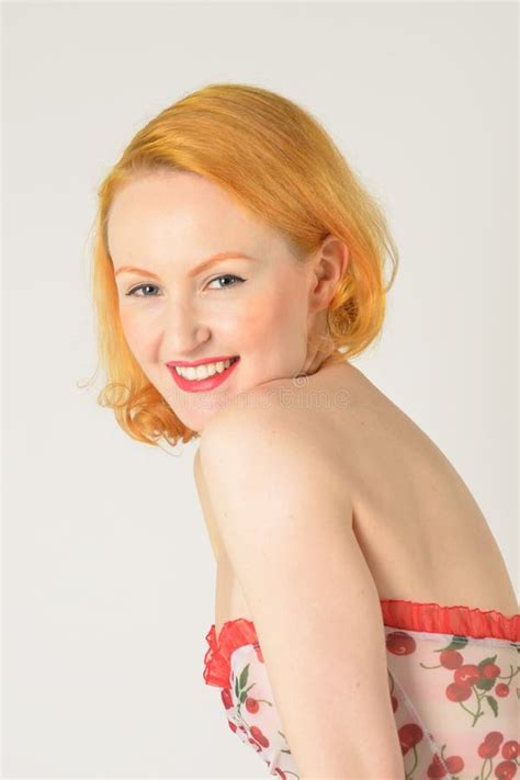 Pretty Redhead In Portrait Stock Image Image Of Model
