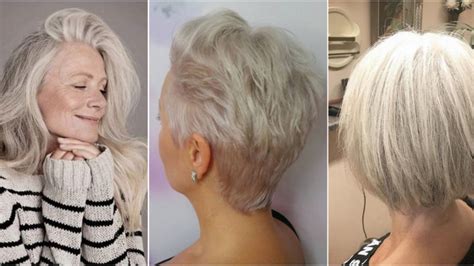 15 idées de coupes courtes pour cheveux blancs. Collection : 19 plus belles images coiffure courte moderne femme 70 ans visage carr2 ...
